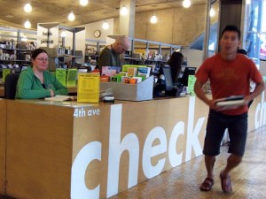 Check in nella biblioteca pubblica di Seattle