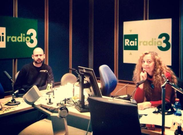 Con Loredana Lipperini durante la trasmissione (foto Redazione social Radio3)